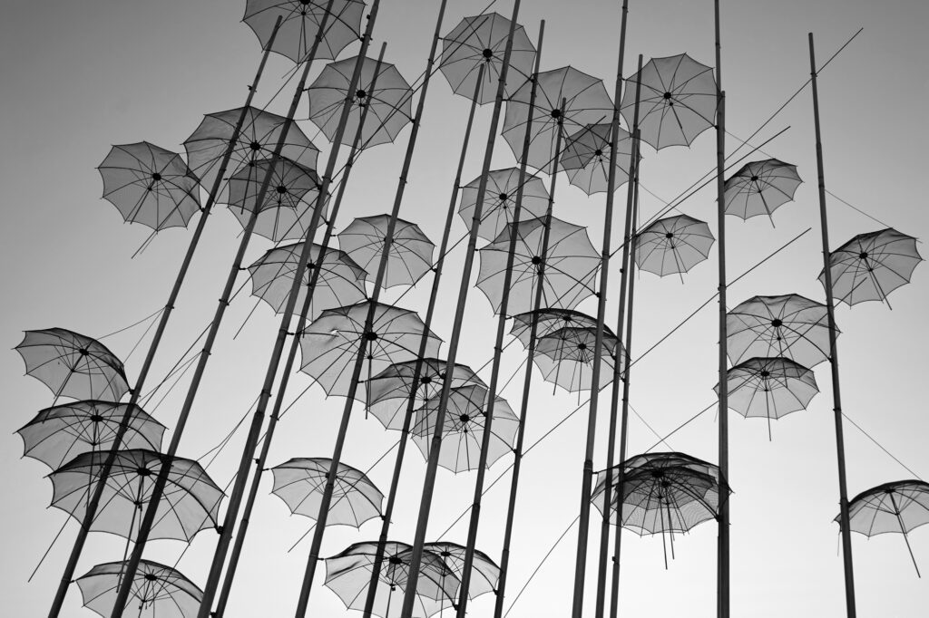 The "Umbrellas" Installation at the new waterfront of Thessaloni